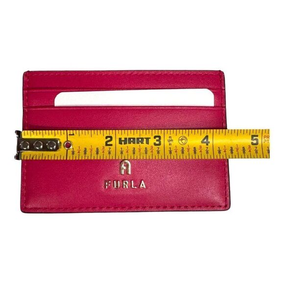 Furla Hot Pink Leather Card Holder Wallet Case With Dust Bag Box Gift Set New - Picture 5 of 8